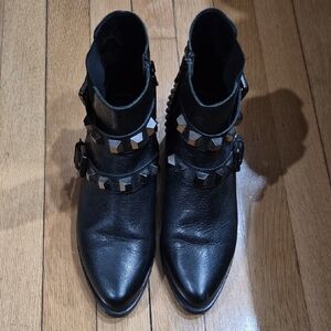 Studded Black Ankle Boots
